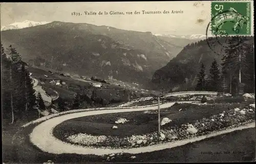 Ak La Giettaz Savoie, Vue des Tournants des Aravis