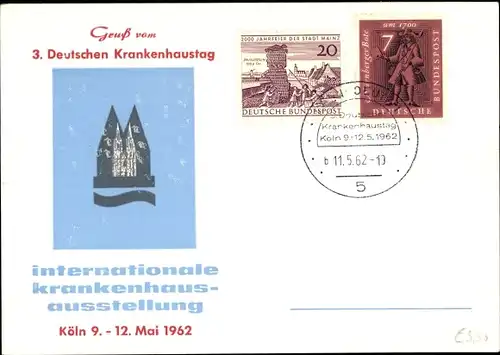 Ak Köln am Rhein, 3. Deutscher Krankenhaustag 1962