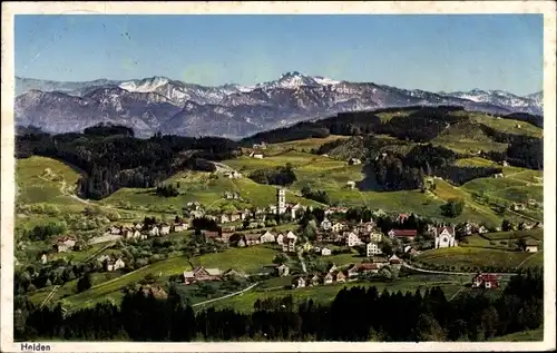 Ak Heiden Kanton Appenzell Außerrhoden, Totalansicht der Ortschaft, Gebirge