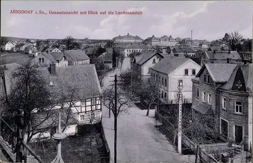 Ak Arnsdorf Sachsen, Gesamtansicht, Landesanstalt