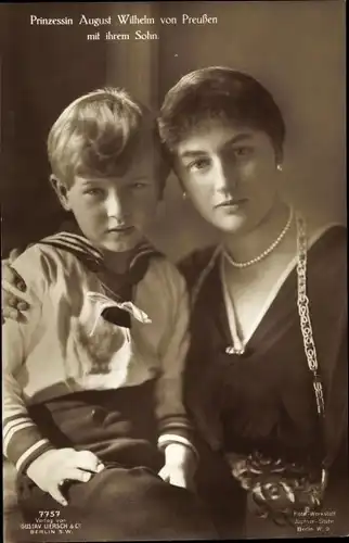 Ak Prinz Alexander Ferdinand, Prinzessin August Wilhelm von Preußen, Liersch 7757