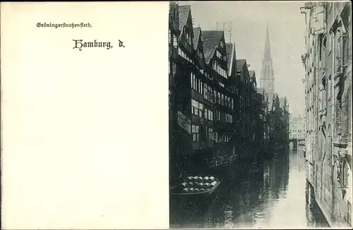 Ak Hamburg, Gröningerstraßenfleeth