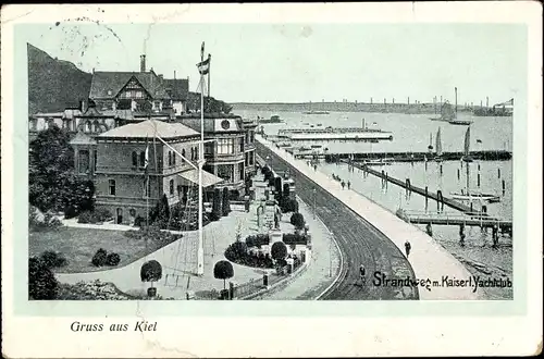 Ak Hansestadt Kiel, Strandweg, Kaiserlicher Yachtclub