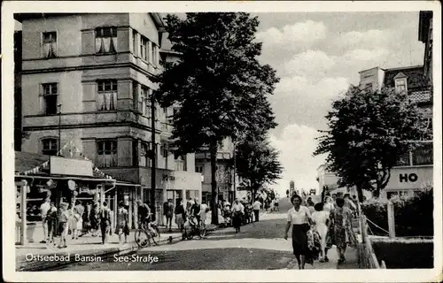 Ak Ostseebad Bansin Heringsdorf auf Usedom, See Straße