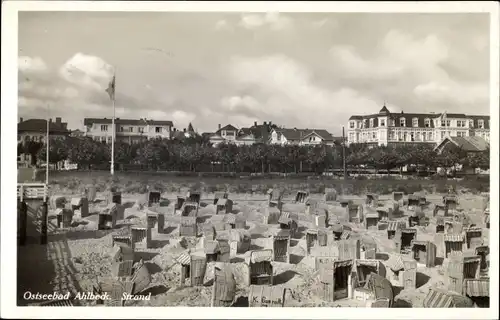 Ak Ostseebad Ahlbeck Heringsdorf auf Usedom, Strandpartie