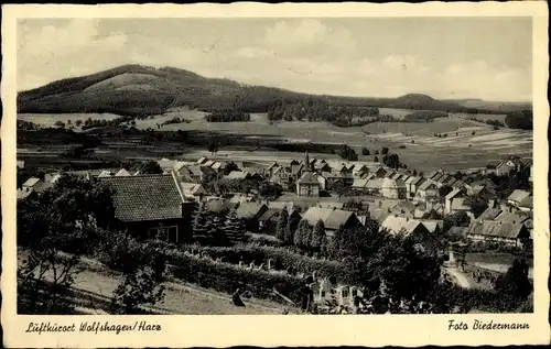 Ak Wolfshagen Langelsheim am Harz, Gesamtansicht, Foto Biedermann