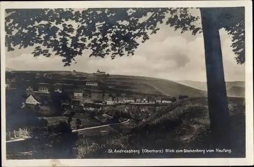 Ak Sankt Andreasberg Braunlage im Oberharz, Blick zum Glockenberg vom Neufang