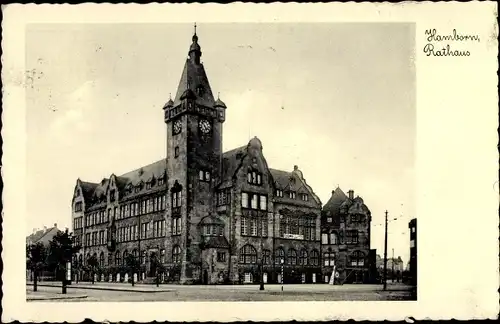 Ak Hamborn Duisburg im Ruhrgebiet, Rathaus