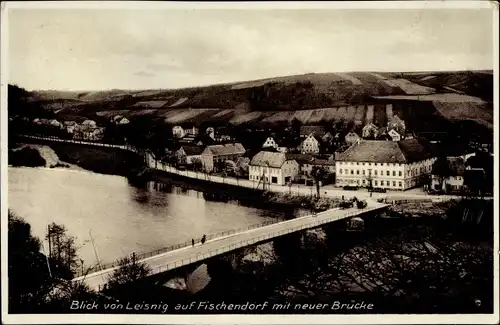 Ak Leisnig in Sachsen, Blick auf Fischendorf mit neuer Brücke