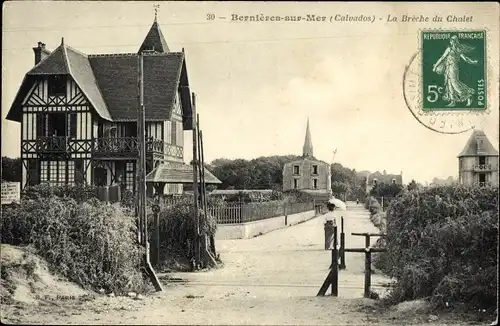 Ak Bernieres sur Mer Calvados, La Breche du Chalet