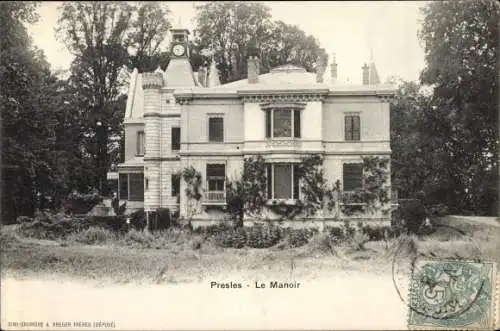 Ak Presles Val d'Oise, Le Manoir