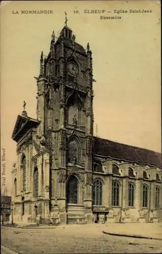 Ak Elbeuf Seine Maritime, Eglise Saint Jean