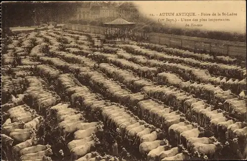 Ak Autun Saône-et-Loire, Foire de la Saint Ladre, L'une des plus importantes de France