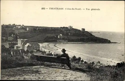 Ak Trestraou Perros Guirec Côtes d’Armor, Vue générale