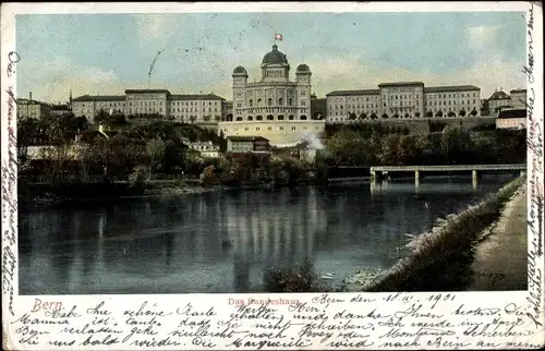 Ak Bern Stadt Schweiz, Bundeshaus