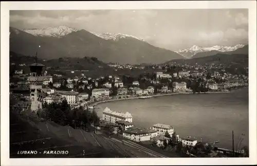 Ak Paradiso Lugano Kanton Tessin Schweiz, Blick auf den Ort