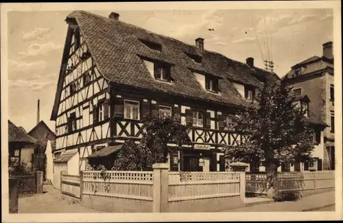 Ak Zirndorf in Mittelfranken, Cafe Bub, Fachwerkhaus