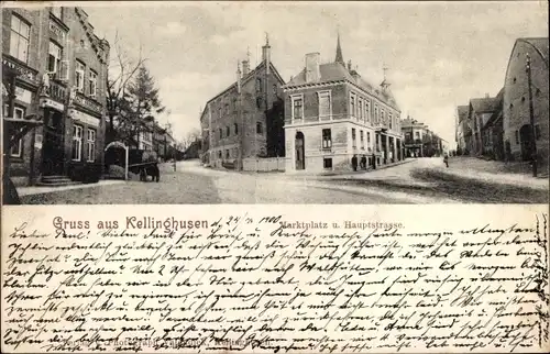 Ak Kellinghusen in Holstein, Marktplatz, Hauptstraße