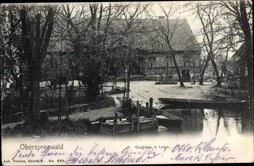 Ak Leipe Lübbenau im Spreewald, Gasthaus