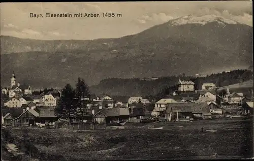 Ak Bayerisch Eisenstein im Bayrischen Wald, Panorama mit Arber