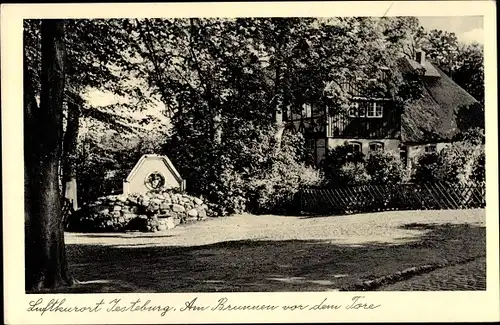 Ak Jesteburg im Kreis Harburg, Am Brunnen vor dem Tore