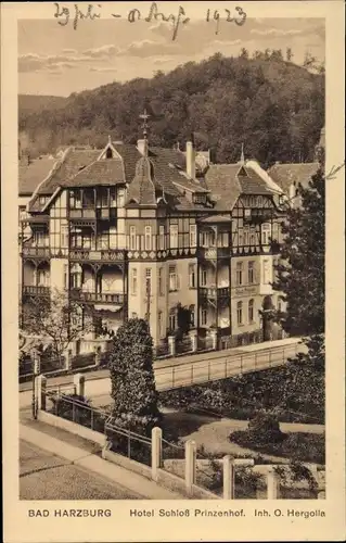 Ak Bad Harzburg am Harz, Hotel Schloss Prinzenhof