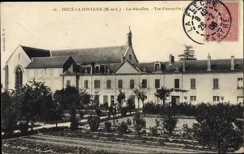 Ak Doué la Fontaine Maine et Loire, Les Recollets, Vue d'ensemble