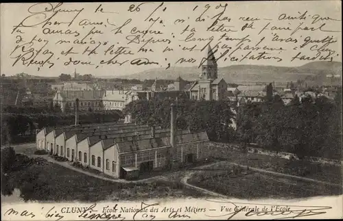 Ak Cluny Saône-et-Loire, Ecole Nationale des Arts et Metiers