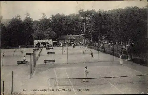 Ak Étretat Seine Maritime, Tennisplatz, Tennisspiel