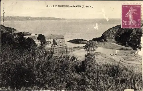 Ak Les Moulins de la Mer Côtes d’Armor, Landschaft