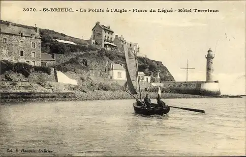 Ak Le Légué Saint Brieuc Côtes d’Armor, La Pointe 'a l'Aigle, Phare, Hotel Terminus