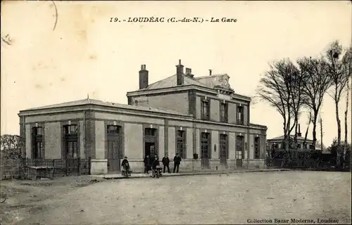 Ak Loudeac Côtes-d’Armor, La Gare, Bahnhof