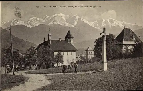 Ak Sallanches Haute Savoie, Blick auf Mont Blanc