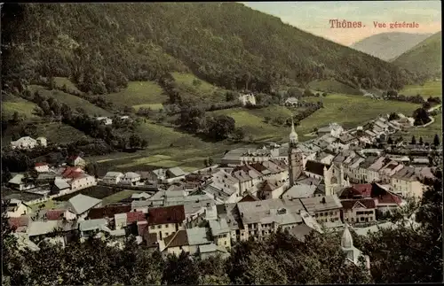 Ak Thônes Haute Savoie, Vue generale