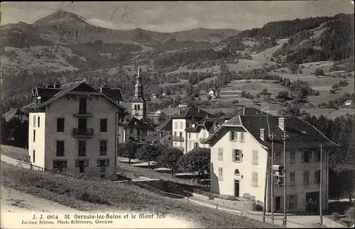Ak Saint Gervais les Bains Haute Savoie, Panorama, Le Mont Joli