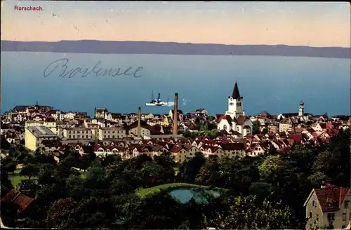 Ak Rorschach Kanton Sankt Gallen Schweiz, Panorama, See