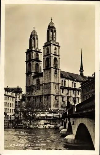 Ak Zürich Stadt Schweiz, Das Großmünster