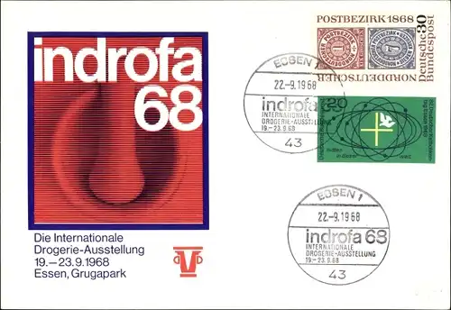 Ak Essen im Ruhrgebiet Nordrhein Westfalen, indrofa 1968, Internationale Drogerie Ausstellung