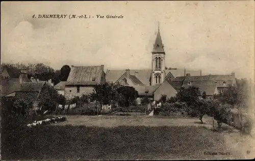 Ak Daumeray Main et Loire, Vue generale