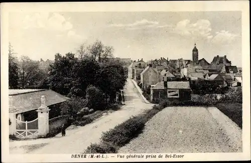 Ak Denée Maine et Loire, Vue generale prise de Bel Essor
