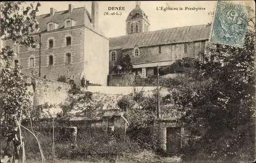 Ak Denée Maine et Loire, L'Eglise, Le Presbytere