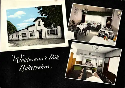 Ak Bokelrehm in Schleswig Holstein, Gaststätte Waidmann's Ruh, Kegelbahn