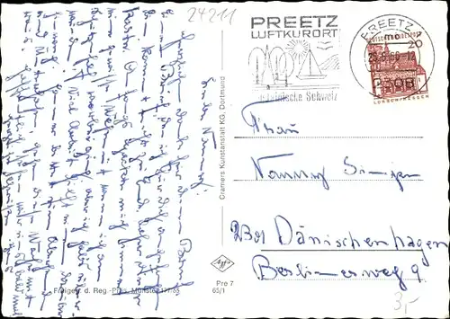 Ak Preetz in Holstein, Panorama vom Ort