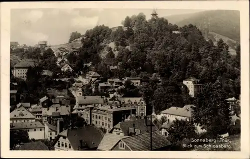 Ak Sonneberg in Thüringen, Blick zum Schlossberg