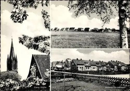 Ak Tostedt im Kreis Harburg, Evangelische Kirche, Siedlung Düvelshöpen