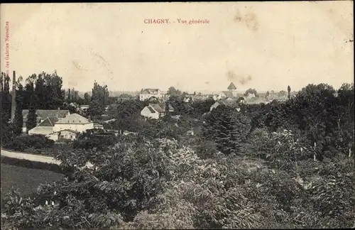 Ak Chagny Saône et Loire, Vue generale