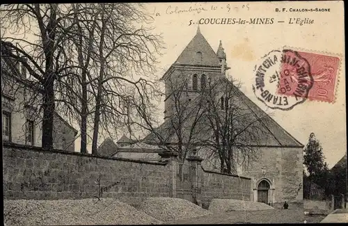 Ak Couches les Mines Saône et Loire, L'Eglise