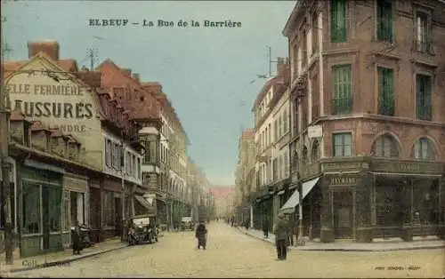 Ak Elbeuf Seine Maritime, La Rue de la Barriere