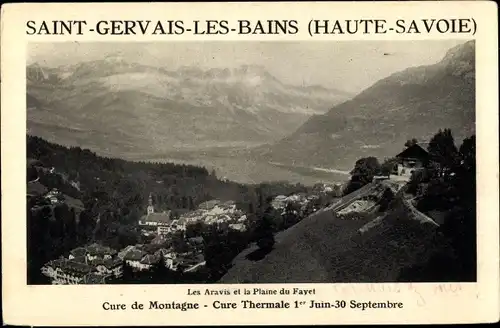 Ak Saint Gervais les Bains Haute Savoie, Les Arvais et la Plaine du Fayet, Panorama