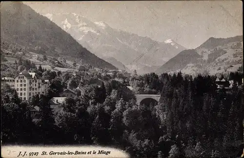 Ak Saint Gervais les Bains Haute Savoie, Panorama, Le Miage